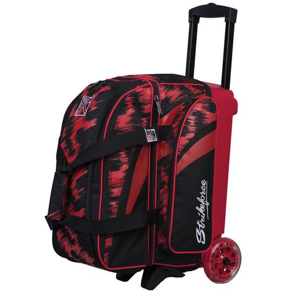 KR Strikeforce Cruiser Scratch Double Roller Bowling Bag - Red