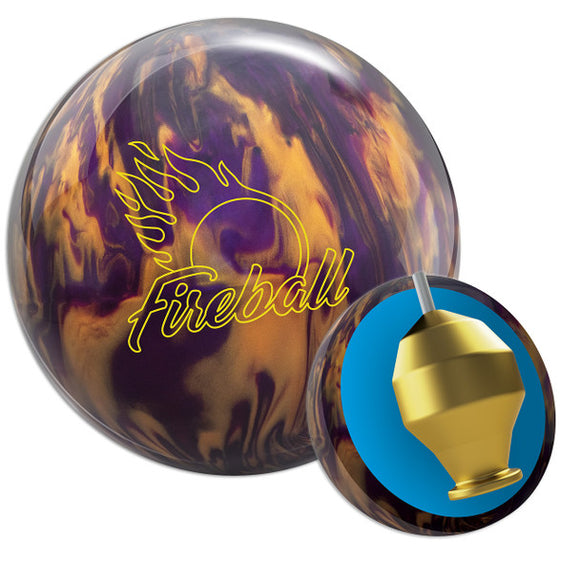 Ebonite Fireball Bowling Ball - Purple/Gold