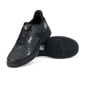 KR Strikeforce Jet FT Black Silver Right Hand Wide Men’s Bowling Shoes