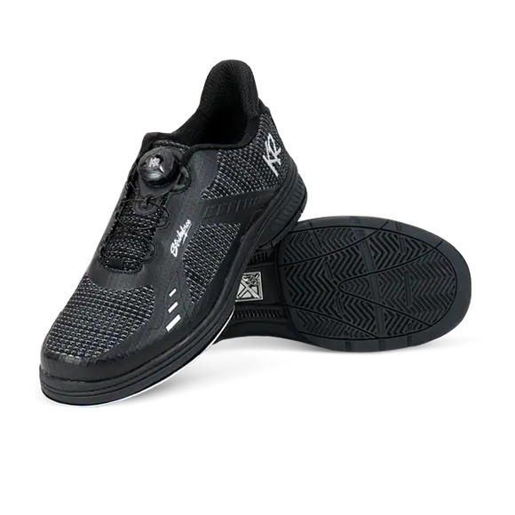 KR Strikeforce Jet FT Black Silver Right Hand Wide Men’s Bowling Shoes
