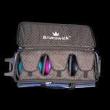 Brunswick Quest 3 Ball Triple Roller Black Bowling Bag