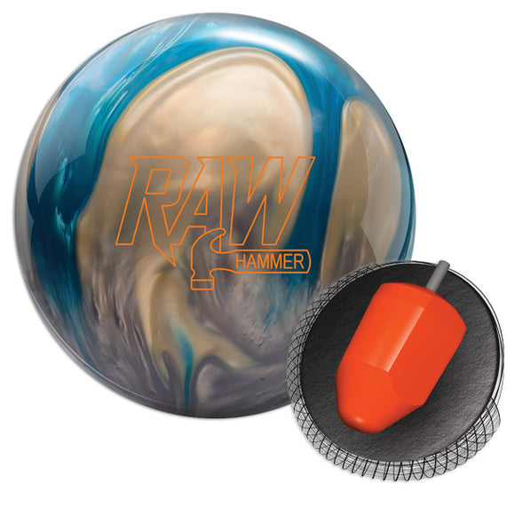 Hammer Raw Bowling Ball - Blue/Silver/White Pearl